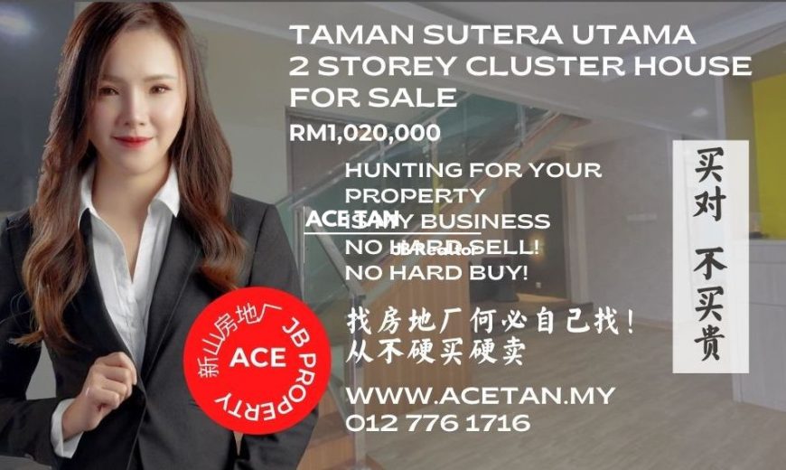 Taman Sutera Utama – 2 Storey Cluster – SALE Taman Sutera Utama – 2 Storey Cluster – SALE
