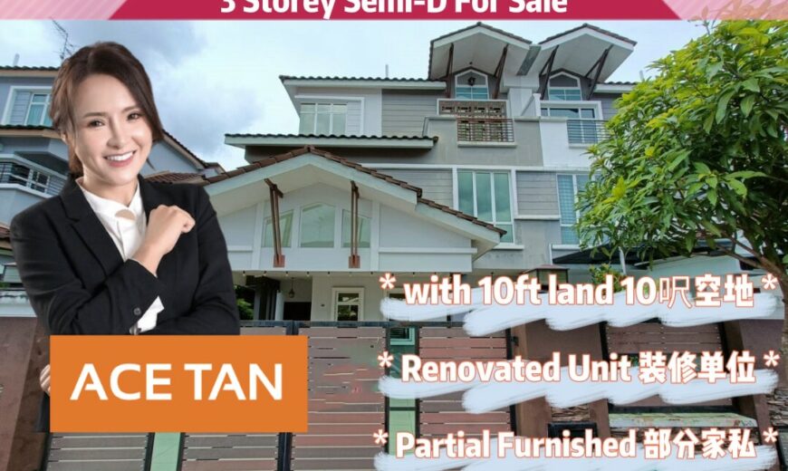Taman Pulai Flora – 3 Storey Semi Detached – FOR SALE Taman Pulai Flora – 3 Storey Semi Detached – FOR SALE