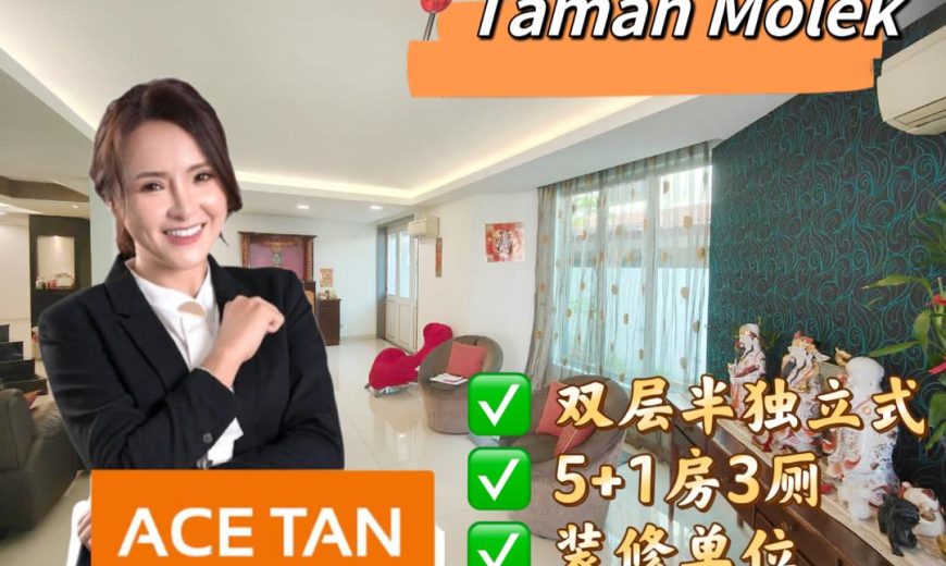 Taman Molek – 2 Storey Semi Detached House – FOR SALE Taman Molek – 2 Storey Semi Detached House – FOR SALE