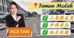 Taman Molek – 3 Storey Shoplot – FOR SALE Taman Molek – 3 Storey Shoplot – FOR SALE