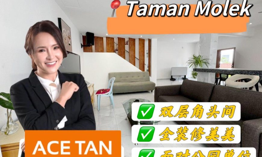 Taman Molek – 2 Storey Corner Terrace House – FOR SALE Taman Molek – 2 Storey Corner Terrace House – FOR SALE