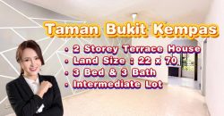 Taman Bukit Kempas – 2 Storey Terrace House – FOR SALE Taman Bukit Kempas – 2 Storey Terrace House – FOR SALE