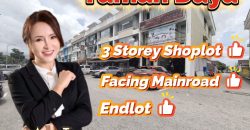Taman Daya – 3 Storey End Lot Shoplot – Ground Floor – FOR RENT