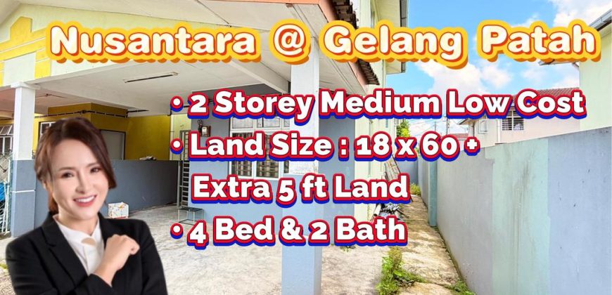 Taman Nusantara @ Gelang Patah – 2 Storey Low Medium Cost – FOR SALE