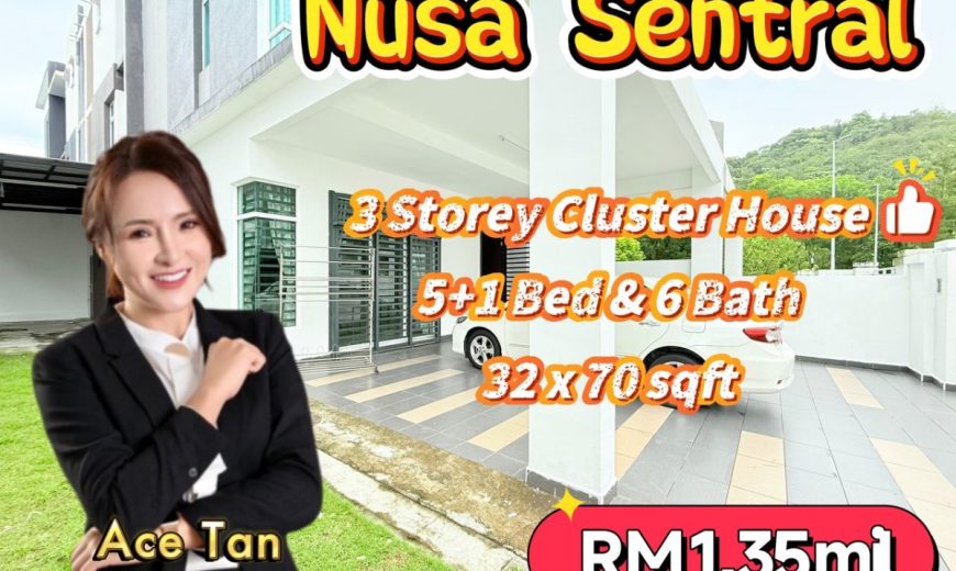 Nusa Sentral – 3 Storey Cluster House – FOR SALE Nusa Sentral – 3 Storey Cluster House – FOR SALE