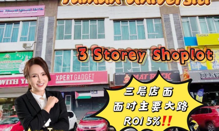 Taman Universiti – 3 Storey Shop Lot – FOR SALE