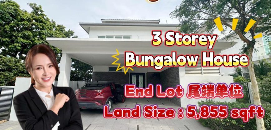 Isola Villa @ Senibong Cove – 3 Storey End Lot Bungalow House – FOR SALE