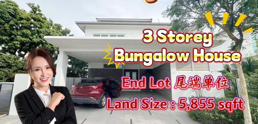 Isola Villa @ Senibong Cove – 3 Storey End Lot Bungalow House – FOR SALE