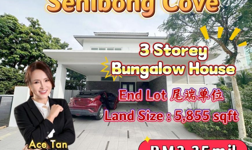Isola Villa @ Senibong Cove – 3 Storey End Lot Bungalow House – FOR SALE