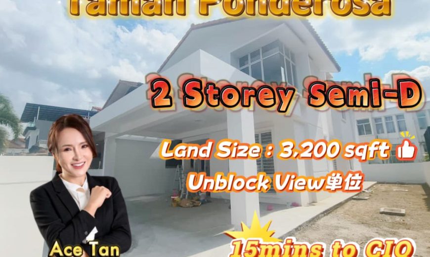 Taman Ponderosa @ Molek – 2 Storey Semi Detached House – FOR SALE