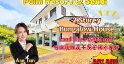 Palm Resort @ Senai / Kulai – 2 Storey Bungalow House – FOR SALE