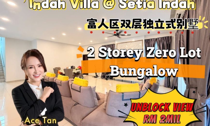 Taman Setia Indah – 2 Storey Zero Lot Bungalow House – FOR SALE