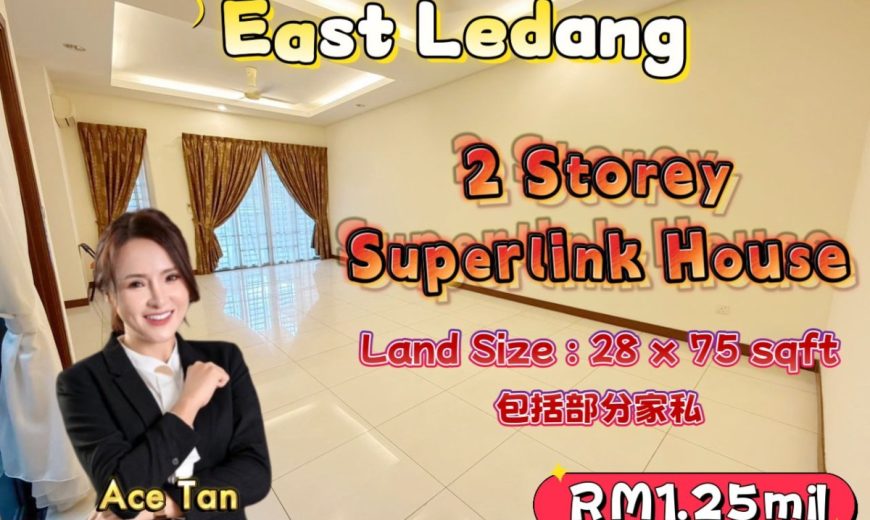 East Ledang – 2 Storey Superlink House – FOR SALE