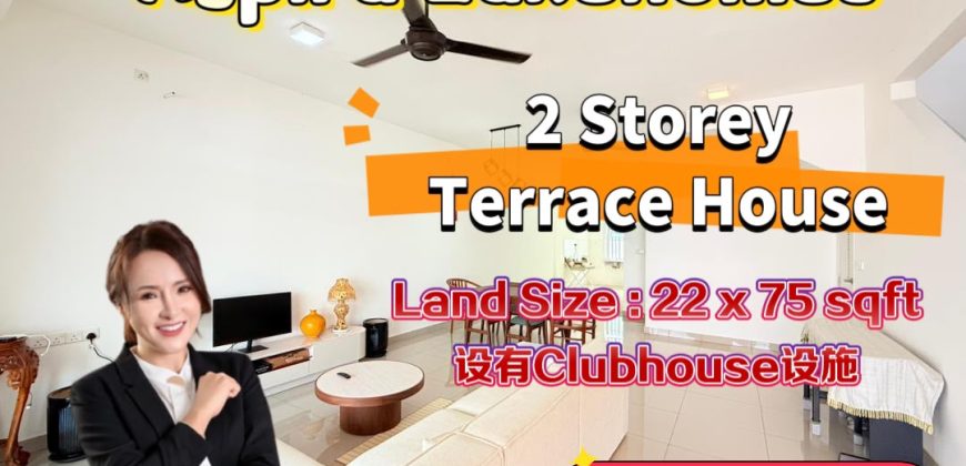 Aspira Lakehomes @ Iskandar Puteri – 2 Storey Terrace House – FOR SALE