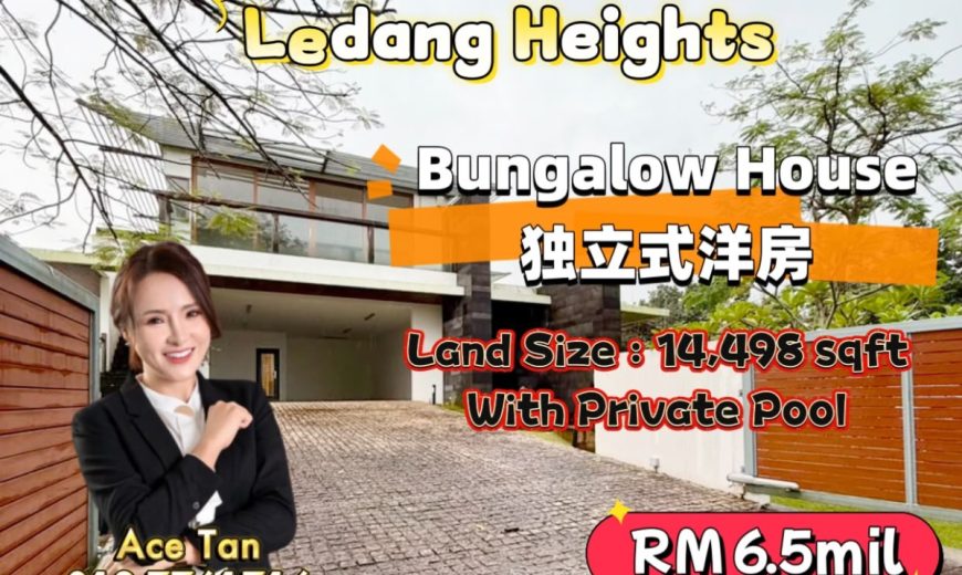 Ledang Heights @ Iskandar Puteri – 2 Storey Bungalow House – FOR SALE