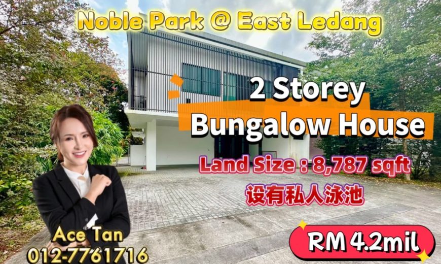 East Ledang – 2 Storey Bungalow House – FOR SALE