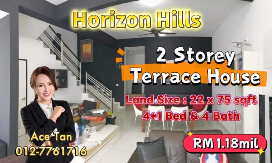 Horizon Hills – 2 Storey Terrace House – FOR SALE