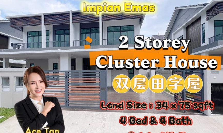 Honeydale Residence @ Impian Emas – 2 Storey Cluster House – FOR SALE