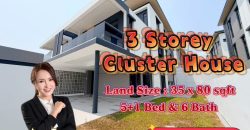 Horizon Hills – 3 Storey Cluster House – FOR SALE