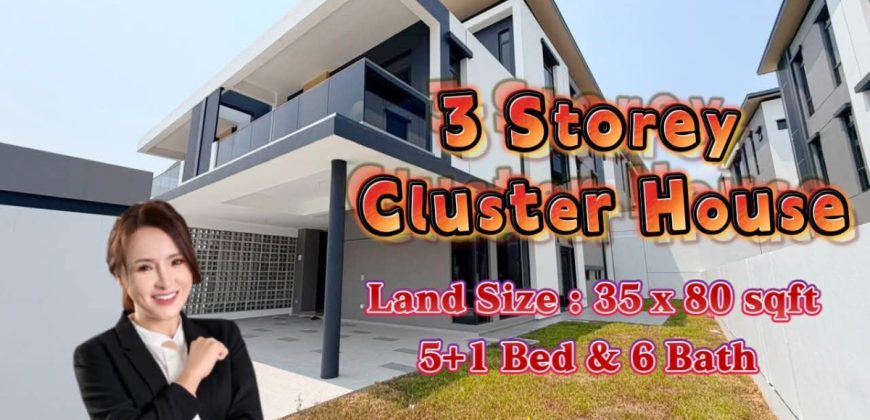 Horizon Hills – 3 Storey Cluster House – FOR SALE