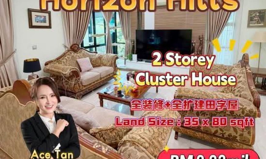 Horizon Hills – 2 Storey Cluster House – FOR SALE